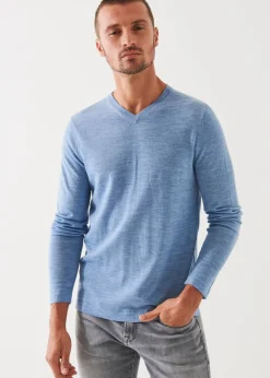 PATRICK ASSARAF Extra-Fine Merino V-Neck|Men Knitwear