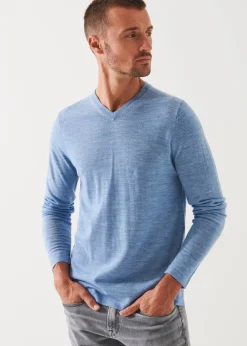 PATRICK ASSARAF Extra-Fine Merino V-Neck|Men Knitwear