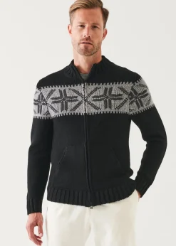 PATRICK ASSARAF Fairisle Zip-Up Cardigan|Men Knitwear