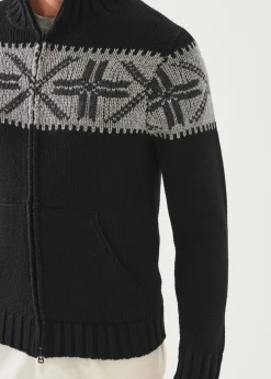 PATRICK ASSARAF Fairisle Zip-Up Cardigan|Men Knitwear
