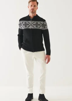 PATRICK ASSARAF Fairisle Zip-Up Cardigan|Men Knitwear