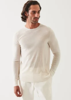 PATRICK ASSARAF Fine Gauge Merino Wool Crewneck|Men Knitwear