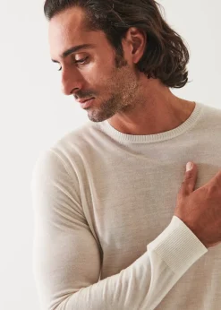 PATRICK ASSARAF Fine Gauge Merino Wool Crewneck|Men Knitwear