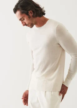 PATRICK ASSARAF Fine Gauge Merino Wool Crewneck|Men Knitwear