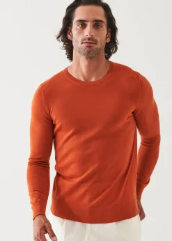 PATRICK ASSARAF Fine Gauge Merino Wool Crewneck|Men Knitwear