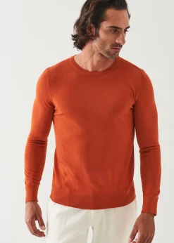 PATRICK ASSARAF Fine Gauge Merino Wool Crewneck|Men Knitwear