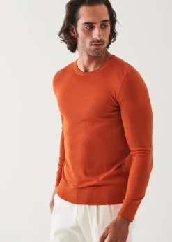 PATRICK ASSARAF Fine Gauge Merino Wool Crewneck|Men Knitwear