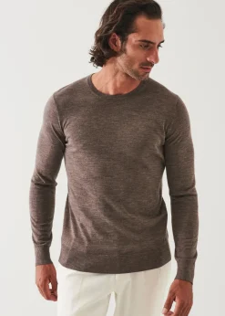 PATRICK ASSARAF Fine Gauge Merino Wool Crewneck|Men Knitwear