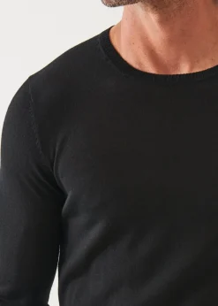 PATRICK ASSARAF Fine Gauge Merino Wool Crewneck|Men Knitwear