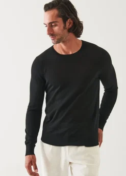 PATRICK ASSARAF Fine Gauge Merino Wool Crewneck|Men Knitwear