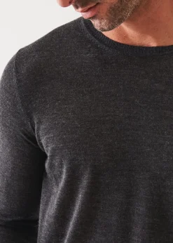 PATRICK ASSARAF Fine Gauge Merino Wool Crewneck|Men Knitwear