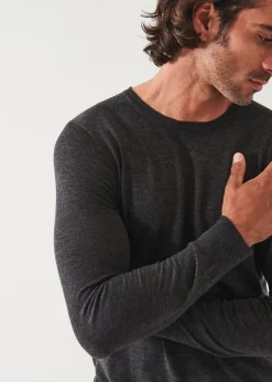 PATRICK ASSARAF Fine Gauge Merino Wool Crewneck|Men Knitwear