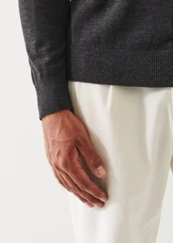 PATRICK ASSARAF Fine Gauge Merino Wool Crewneck|Men Knitwear