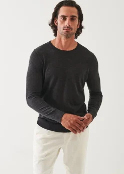 PATRICK ASSARAF Fine Gauge Merino Wool Crewneck|Men Knitwear