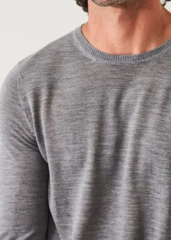 PATRICK ASSARAF Fine Gauge Merino Wool Crewneck|Men Knitwear