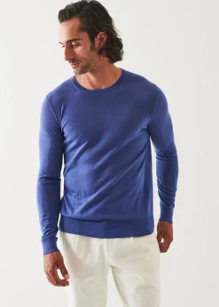 PATRICK ASSARAF Fine Gauge Merino Wool Crewneck|Men Knitwear