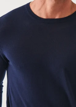PATRICK ASSARAF Fine Gauge Merino Wool Crewneck|Men Knitwear