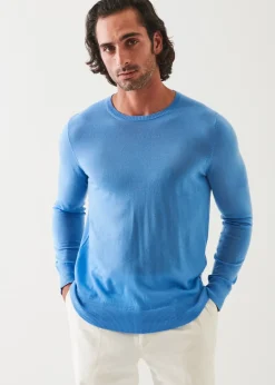 PATRICK ASSARAF Fine Gauge Merino Wool Crewneck|Men Knitwear