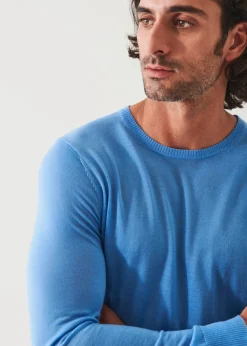 PATRICK ASSARAF Fine Gauge Merino Wool Crewneck|Men Knitwear
