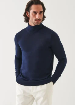 PATRICK ASSARAF Fine Gauge Merino Wool Turtleneck|Men Knitwear