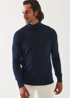 PATRICK ASSARAF Fine Gauge Merino Wool Turtleneck|Men Knitwear