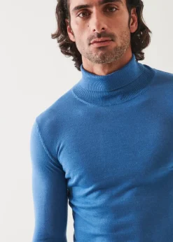 PATRICK ASSARAF Fine Gauge Merino Wool Turtleneck|Men Knitwear