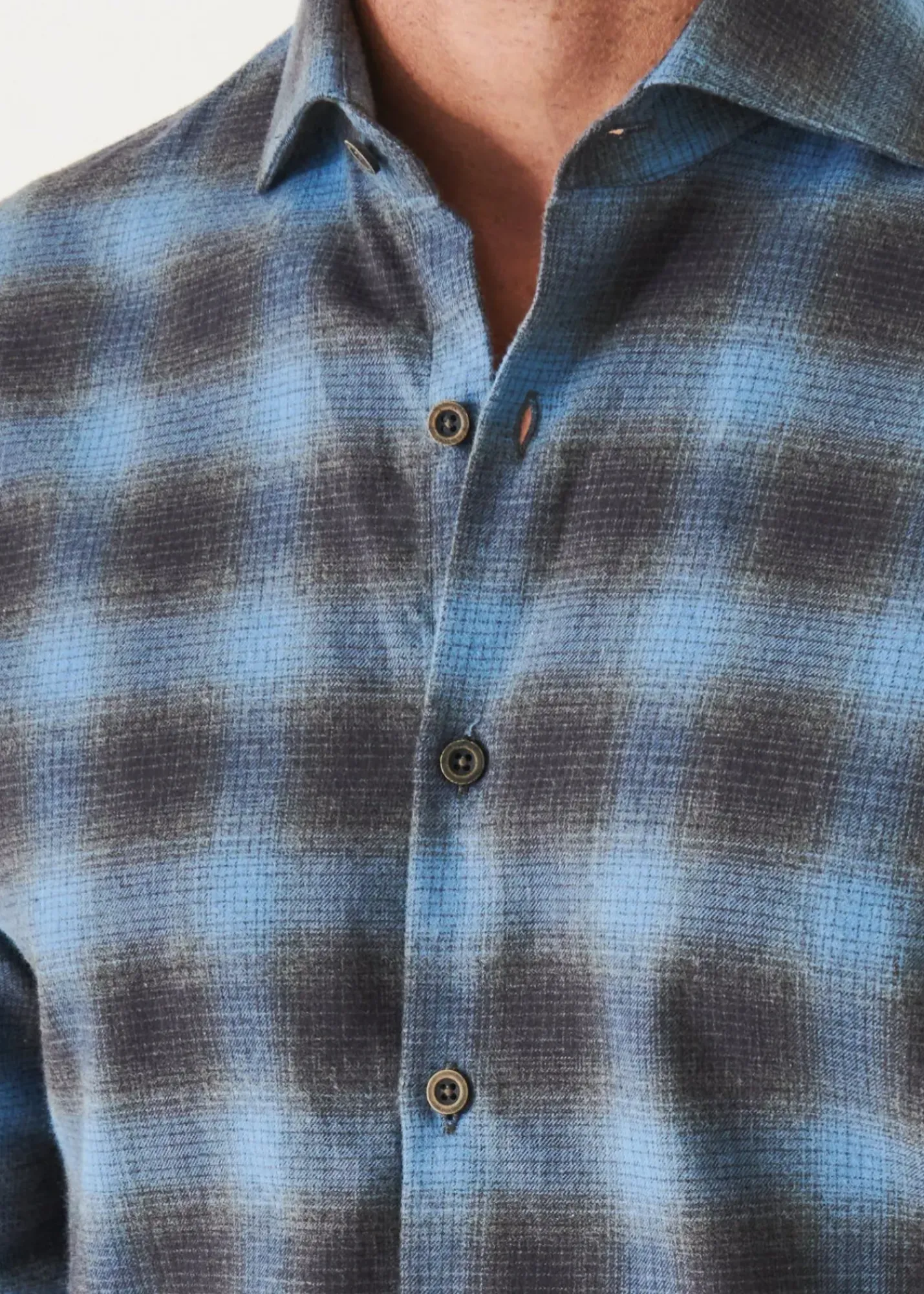 PATRICK ASSARAF Flannel Plaid Shirt|Men Shirts