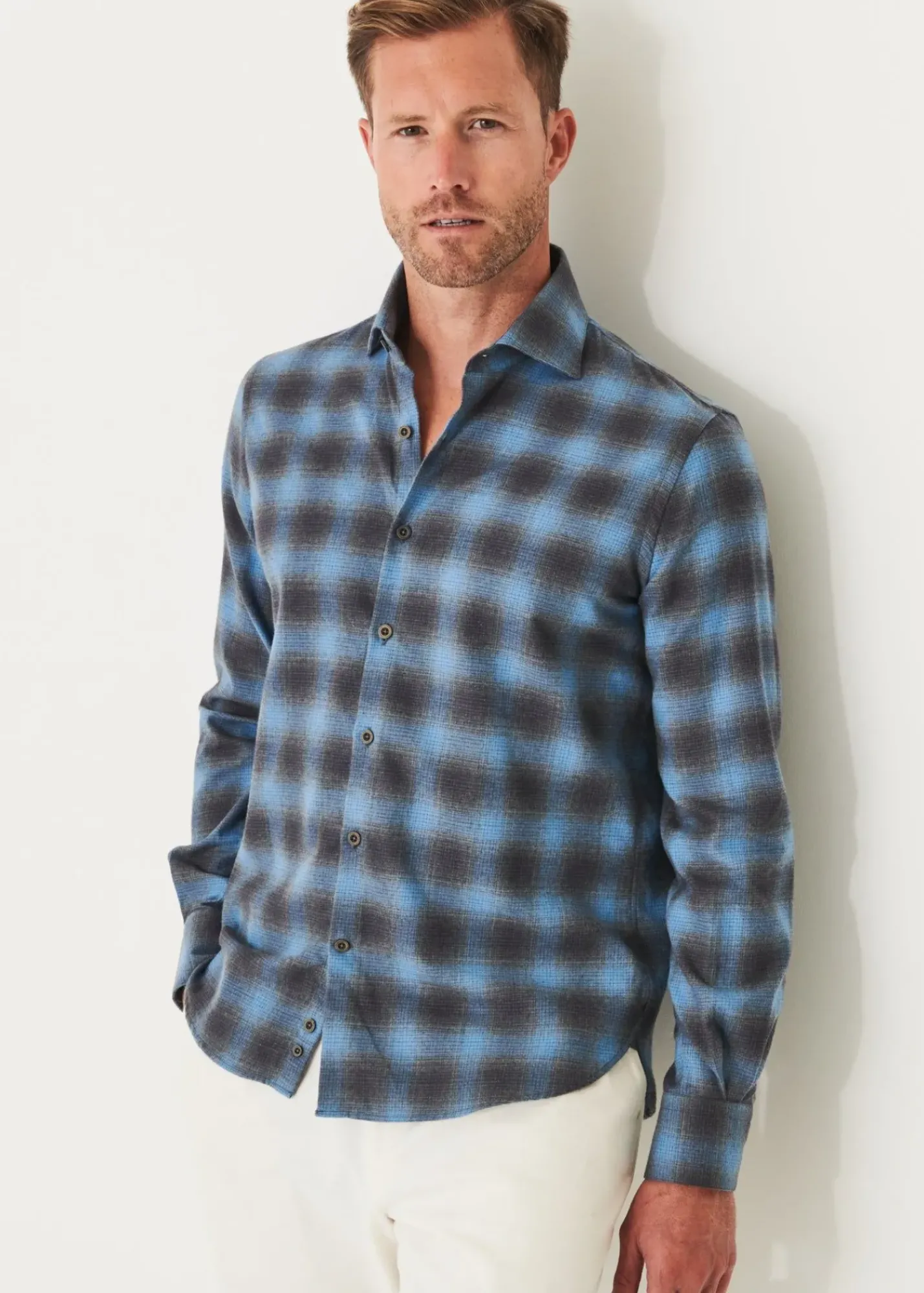 PATRICK ASSARAF Flannel Plaid Shirt|Men Shirts