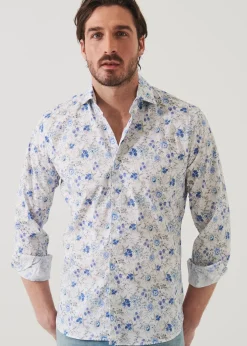 PATRICK ASSARAF Floral Long Sleeve Cotton Shirt|Men Shirts