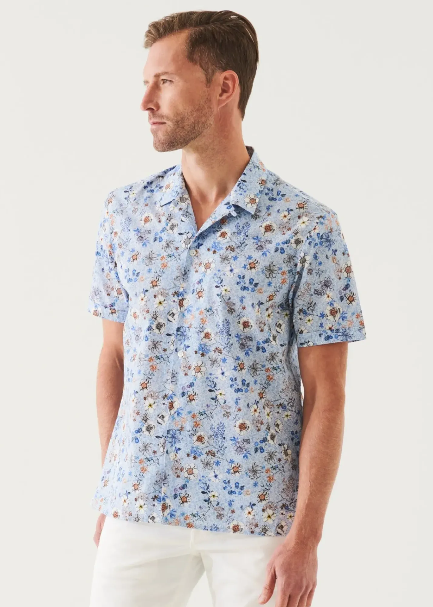 PATRICK ASSARAF Floral Print Camp Collar Shirt|Men Shirts