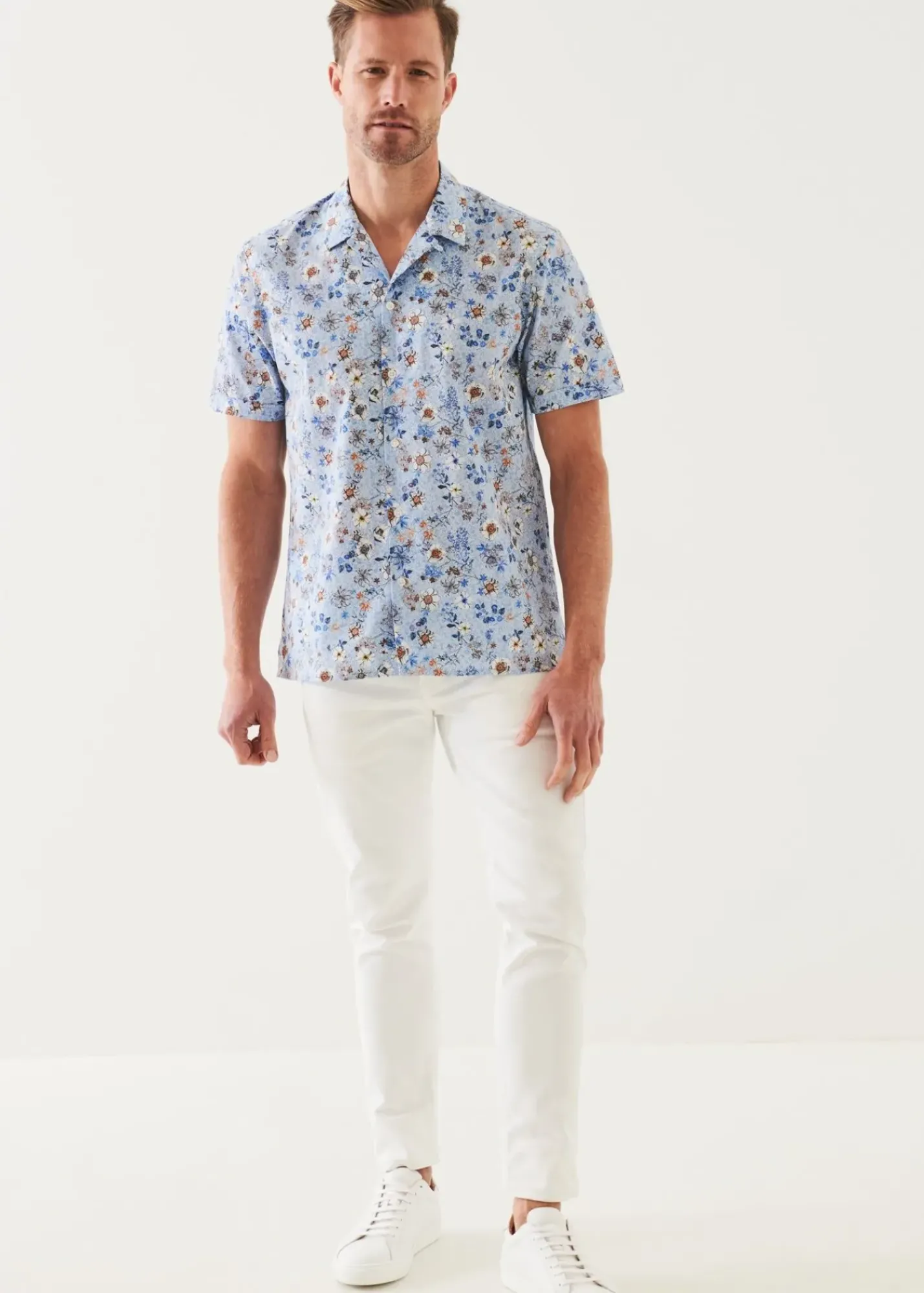 PATRICK ASSARAF Floral Print Camp Collar Shirt|Men Shirts