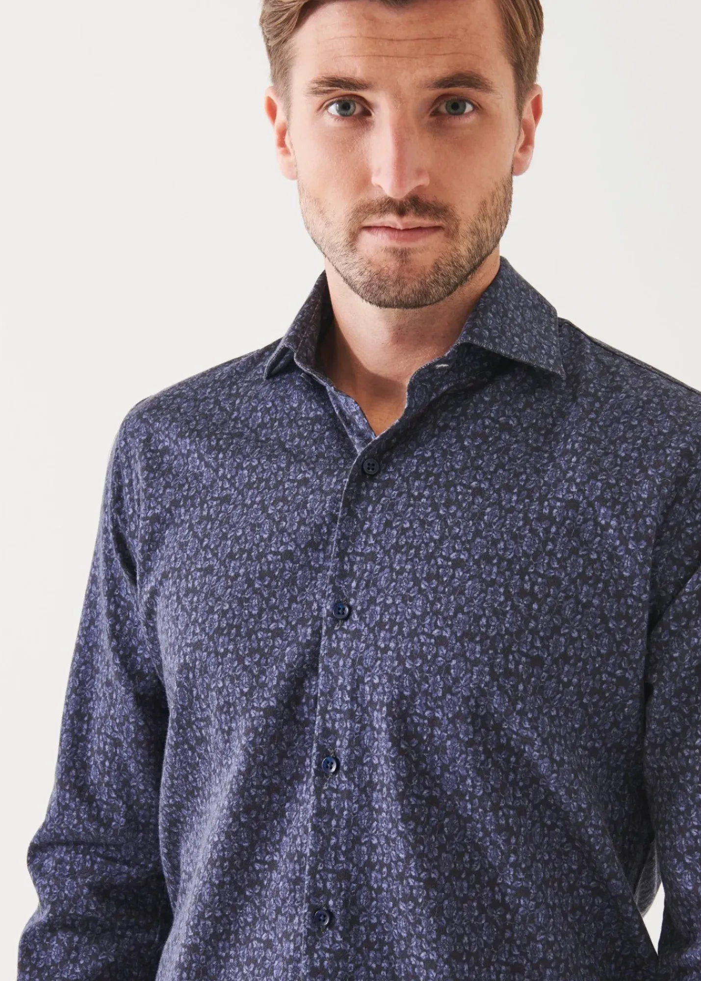 PATRICK ASSARAF Floral Print Cotton Shirt|Men Shirts