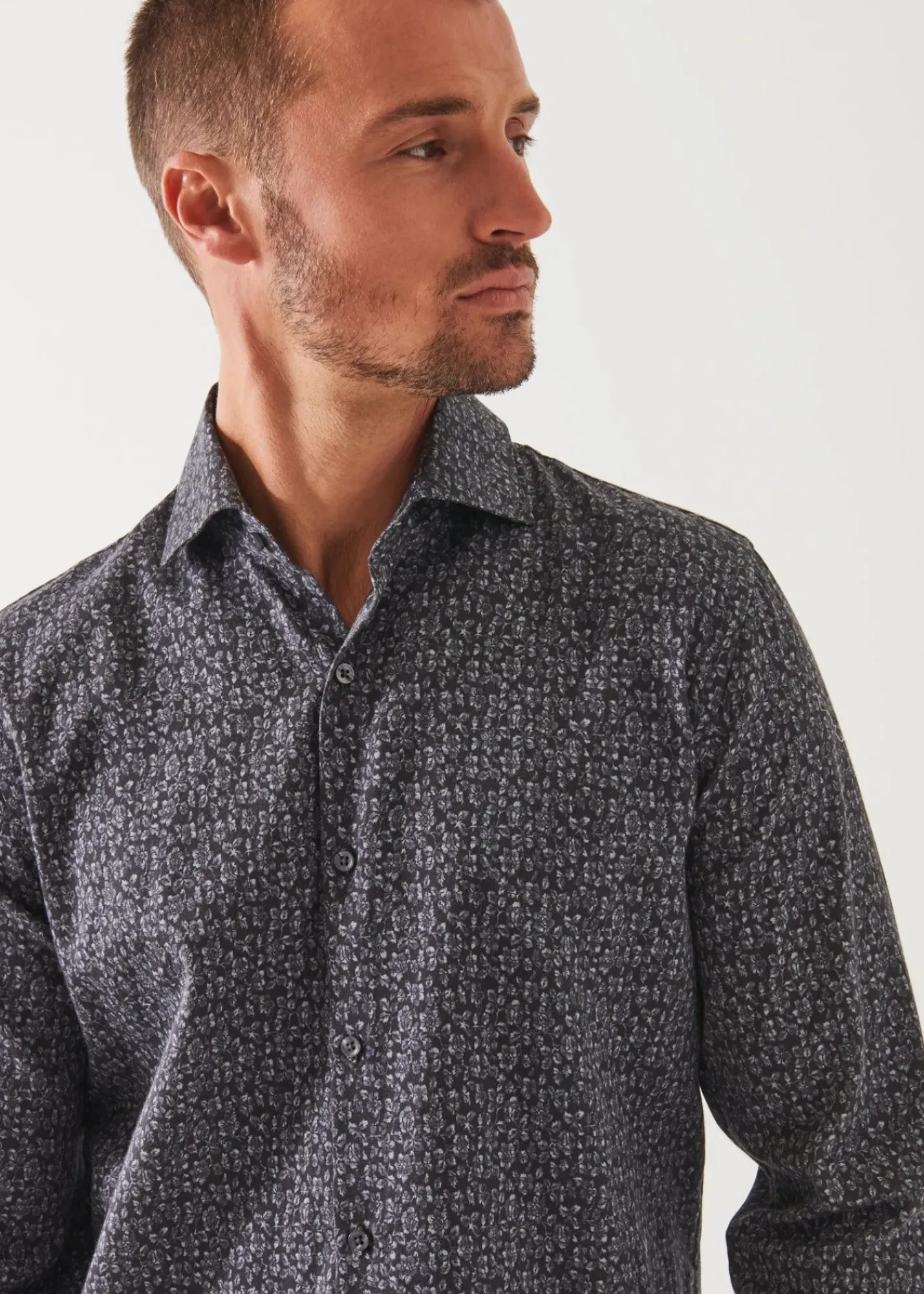 PATRICK ASSARAF Floral Print Cotton Shirt|Men Shirts