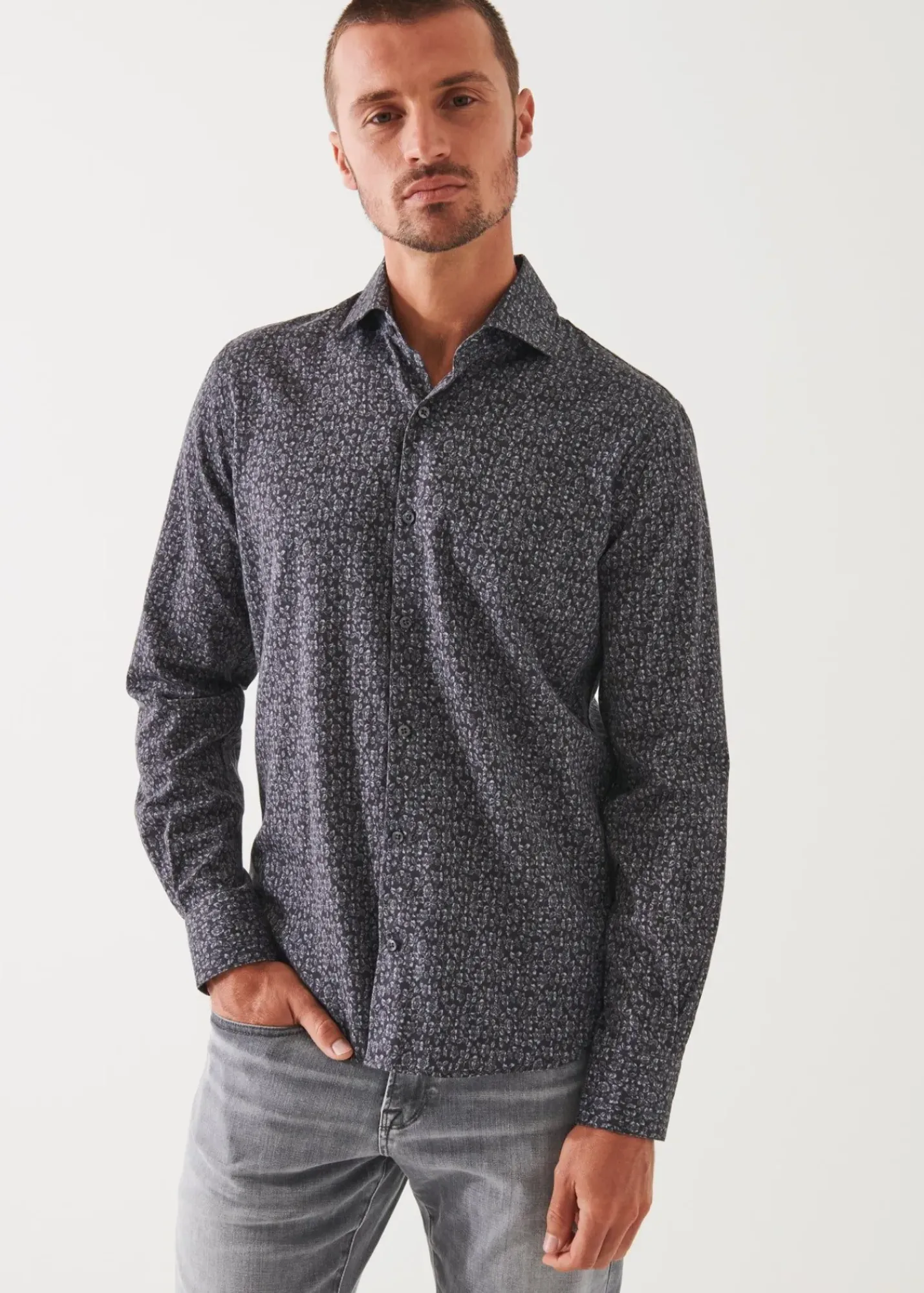 PATRICK ASSARAF Floral Print Cotton Shirt|Men Shirts