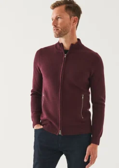 PATRICK ASSARAF Full-Zip Half Milano Cardigan|Men Knitwear