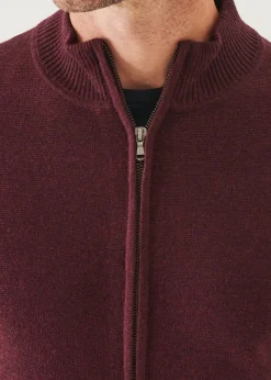 PATRICK ASSARAF Full-Zip Half Milano Cardigan|Men Knitwear