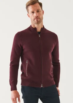 PATRICK ASSARAF Full-Zip Half Milano Cardigan|Men Knitwear