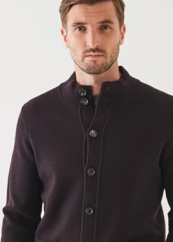 PATRICK ASSARAF Half Milano Stitch Mock Cardigan|Men Knitwear