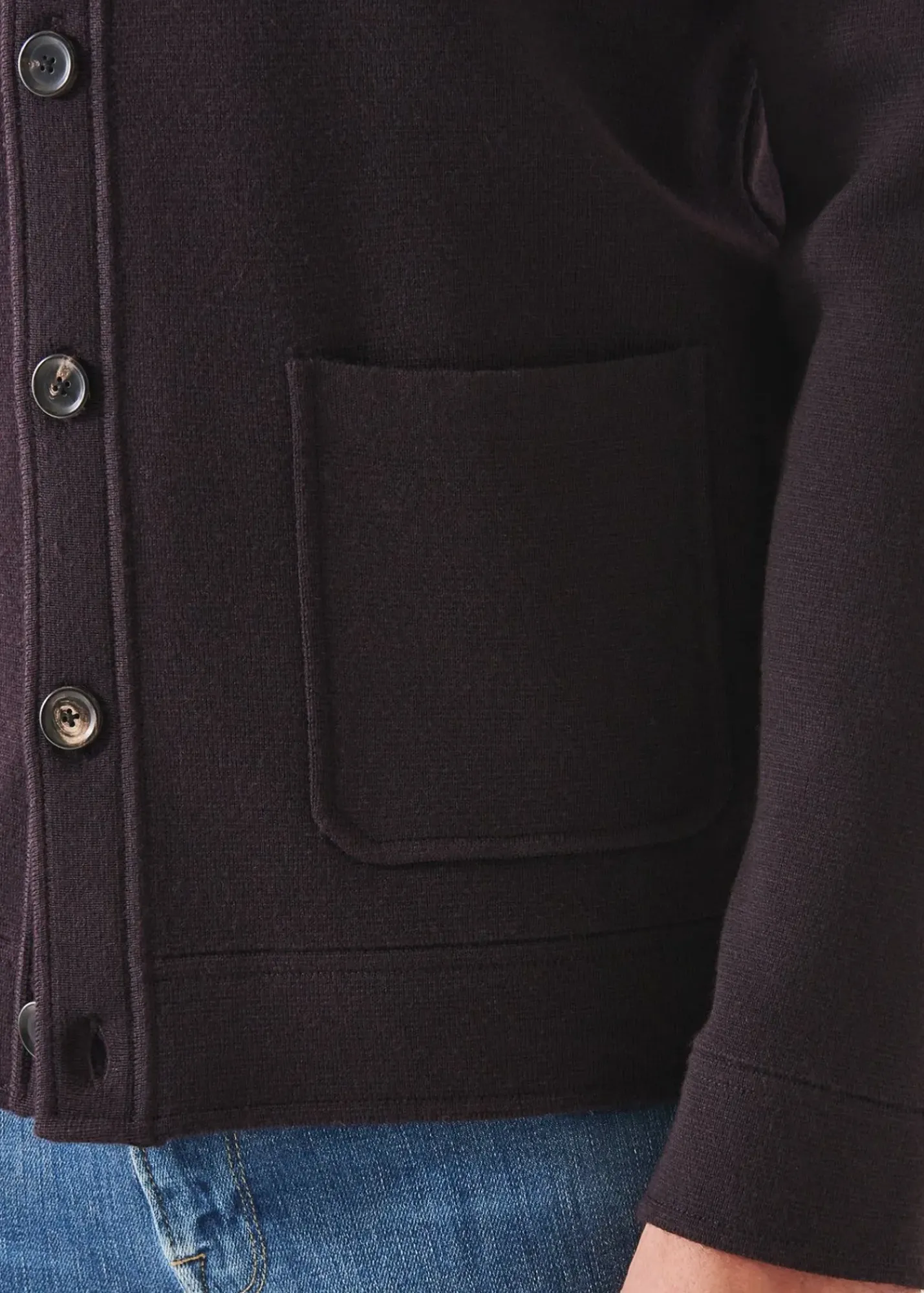 PATRICK ASSARAF Half Milano Stitch Mock Cardigan|Men Knitwear