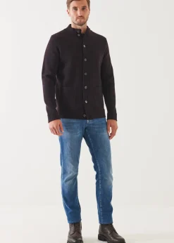 PATRICK ASSARAF Half Milano Stitch Mock Cardigan|Men Knitwear