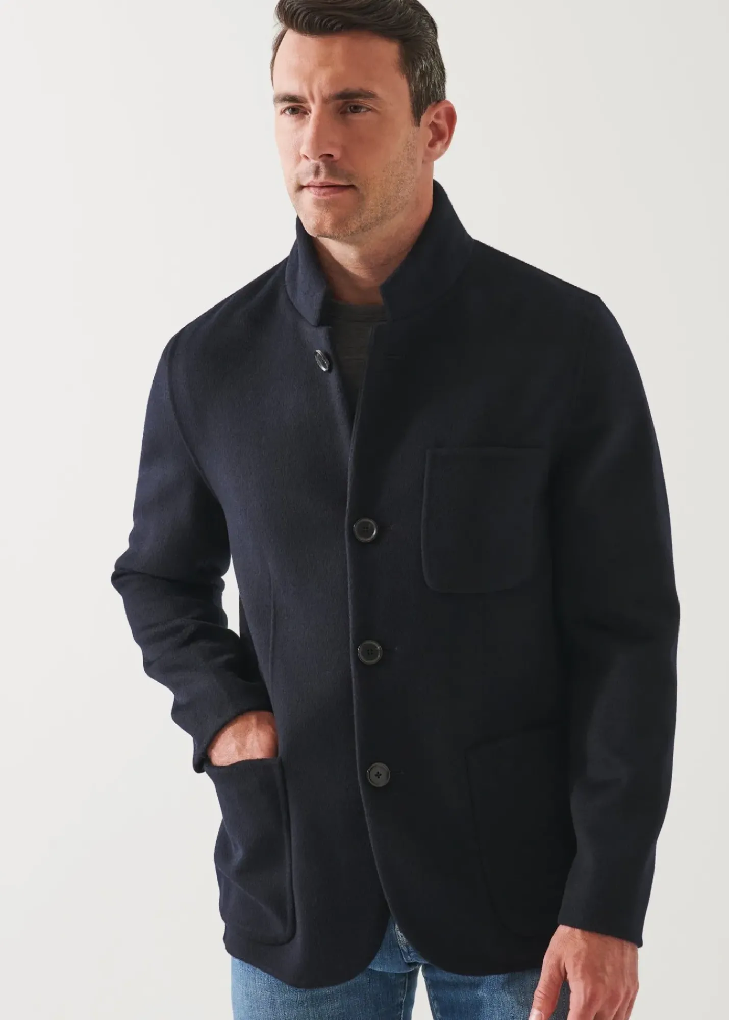 PATRICK ASSARAF Hybrid Wool-Cashmere Jacket|Men Outerwear