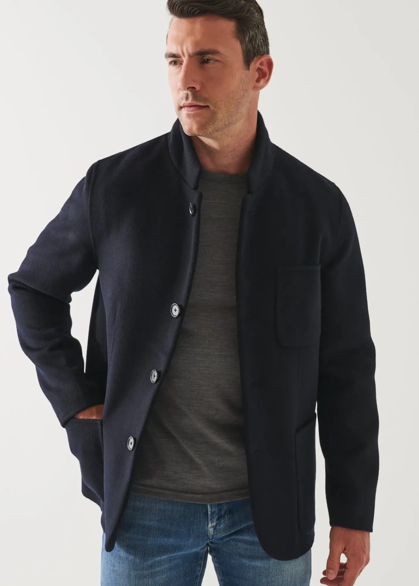 PATRICK ASSARAF Hybrid Wool-Cashmere Jacket|Men Outerwear