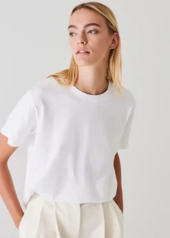 PATRICK ASSARAF Iconic Pima Cotton Stretch Boyfriend T-Shirt|Women T-Shirts