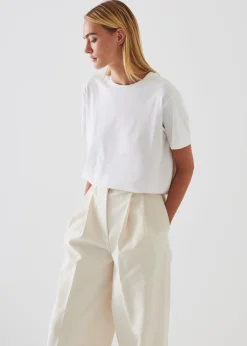 PATRICK ASSARAF Iconic Pima Cotton Stretch Boyfriend T-Shirt|Women T-Shirts