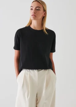 PATRICK ASSARAF Iconic Pima Cotton Stretch Boyfriend T-Shirt|Women T-Shirts