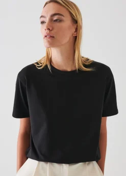PATRICK ASSARAF Iconic Pima Cotton Stretch Boyfriend T-Shirt|Women T-Shirts