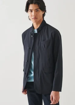 PATRICK ASSARAF Italian Nylon Hybrid Jacket|Men Outerwear