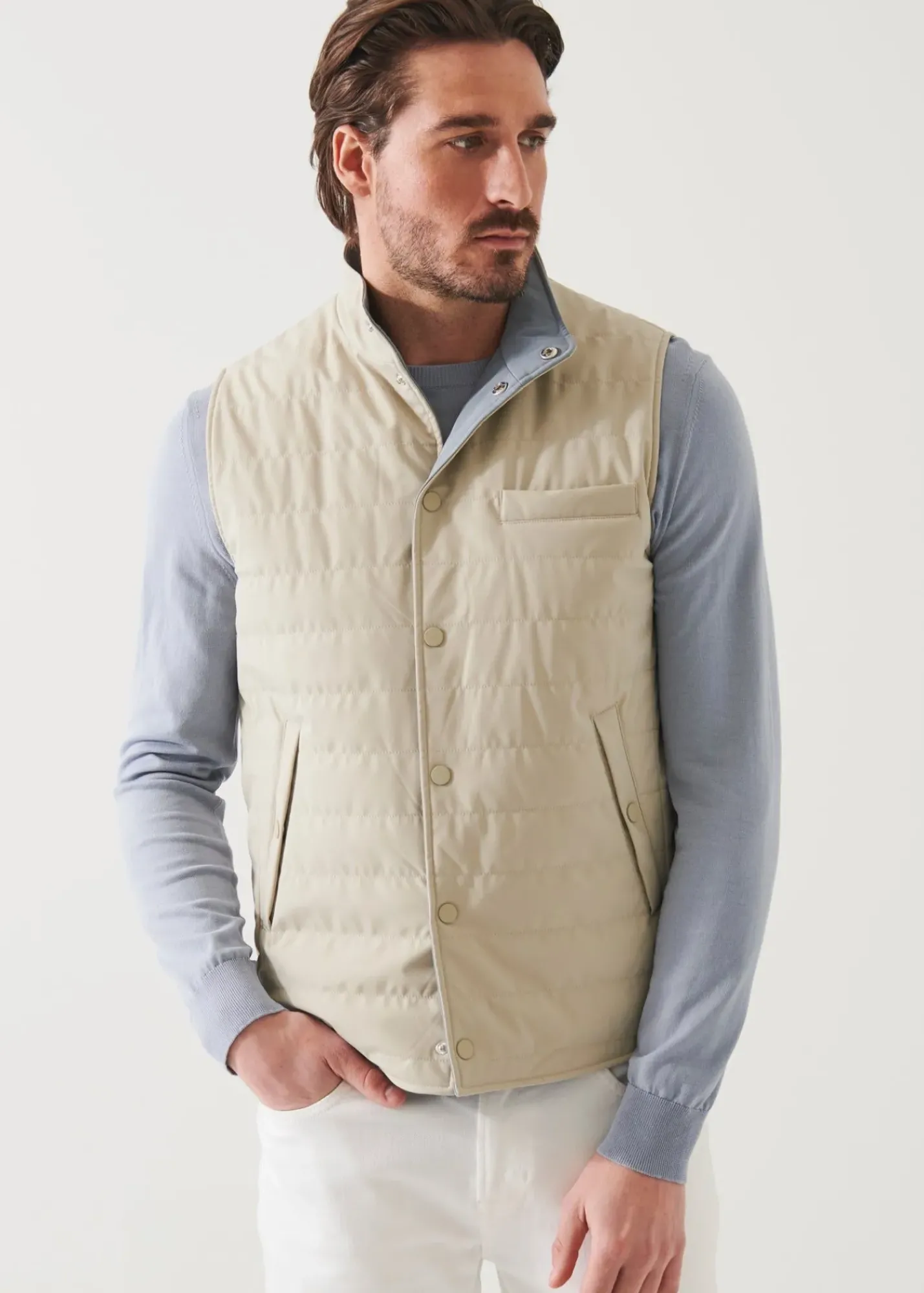 PATRICK ASSARAF Italian Nylon Quilted Vest|Men Outerwear