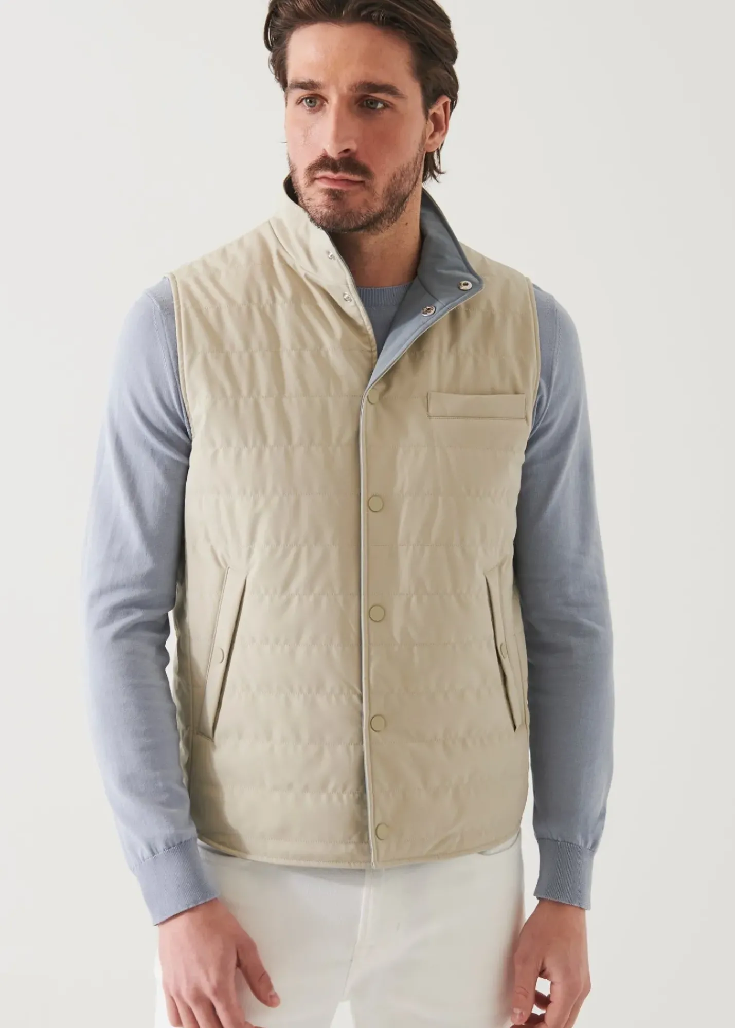 PATRICK ASSARAF Italian Nylon Quilted Vest|Men Outerwear