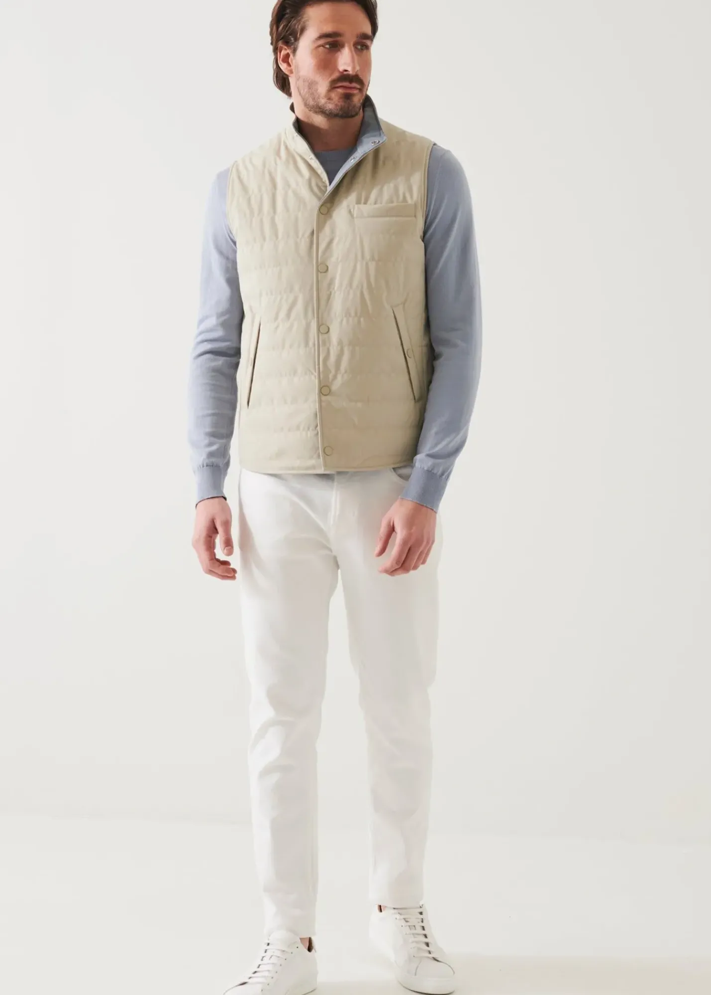 PATRICK ASSARAF Italian Nylon Quilted Vest|Men Outerwear